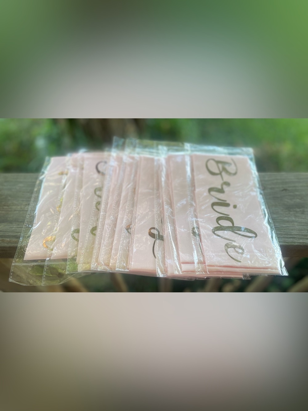Bride Pink Gold Sashes for Bachelorette Party